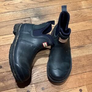 Hunter x Target Collab Blue Waterproof Chelsea Boots